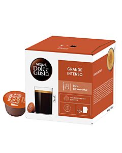 Nescafé Grande Intenso package and capsule for Dolce Gusto