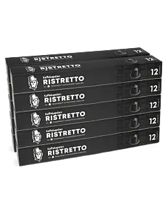Pack with 100 aluminium capsules of Kaffekapslen Ristretto for Nespresso