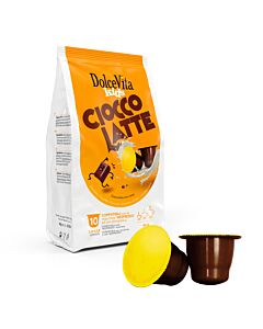 Dolce Vita Cioccolatte package and capsule for Nespresso®